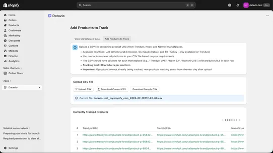 Datavio screenshot