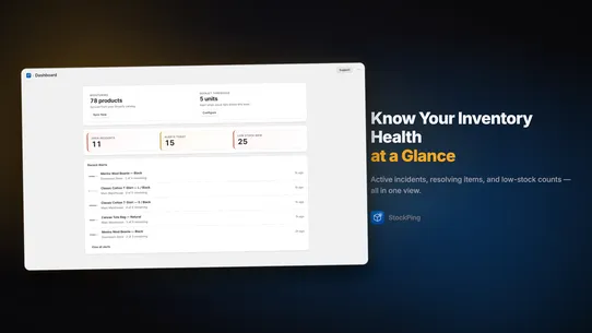 StockPing ‑ Low Stock Alerts screenshot