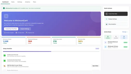 MinimumCart ‑ Order Limits screenshot