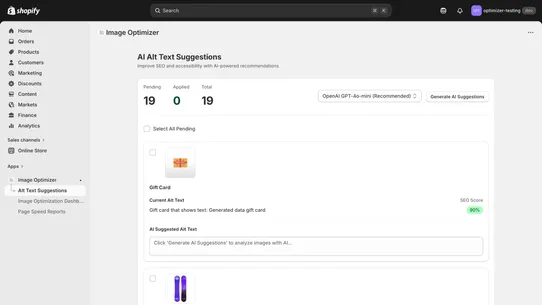 ALT AI Image Optimizer screenshot
