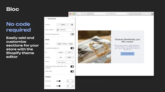 Bloc Sections: Theme Sections screenshot
