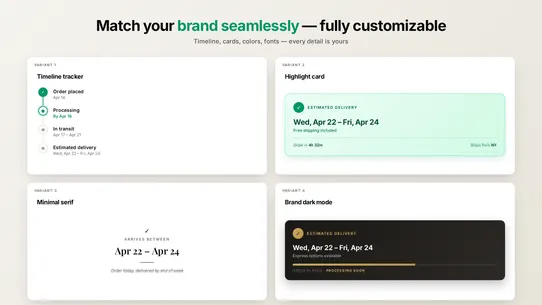 Revo: Estimated Delivery Date screenshot