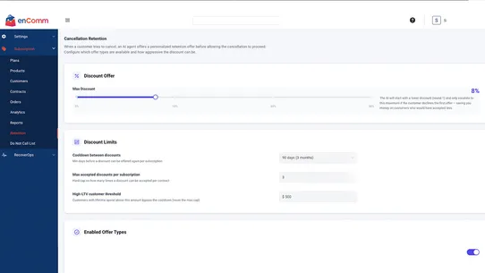enComm Subscription &amp; Recovery screenshot