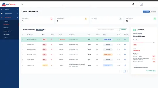 enComm Subscription &amp; Recovery screenshot