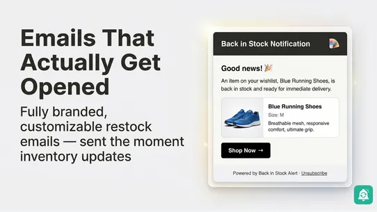 TXE ‑ Back in Stock Alert screenshot