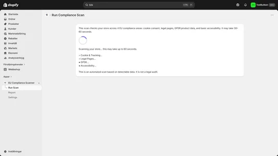 SWEDev EU Compliance Scanner screenshot