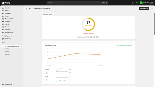 SWEDev EU Compliance Scanner screenshot