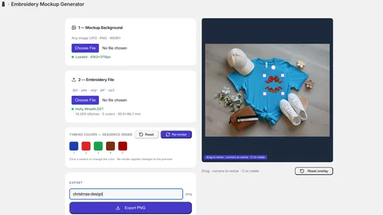 Embricity Mock Up Generator screenshot