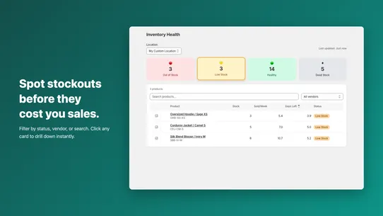 SimpleStock ‑ Low Stock Alert screenshot