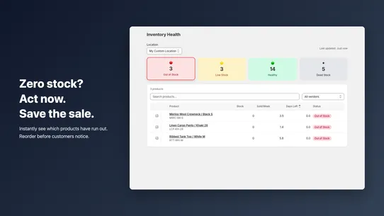 SimpleStock ‑ Low Stock Alert screenshot