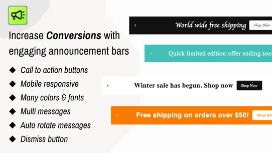 Zentra Announcement Bar screenshot
