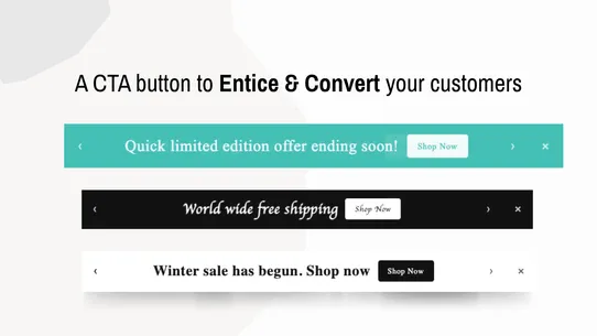 Zentra Announcement Bar screenshot