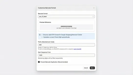 My Barcodes Generator screenshot