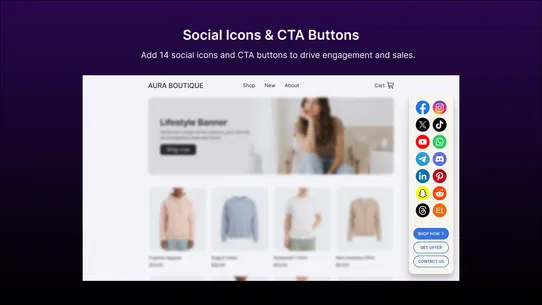 Float: Social Icons &amp; CTA screenshot
