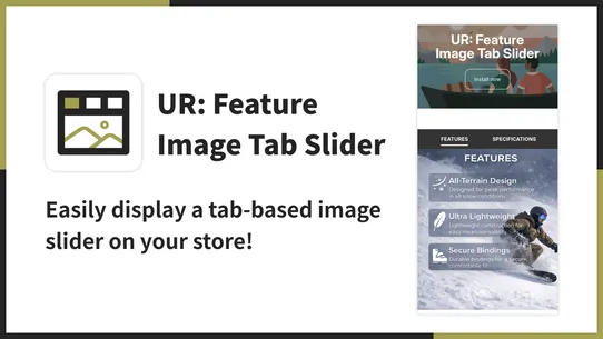 UR: Feature Image Tab Slider screenshot