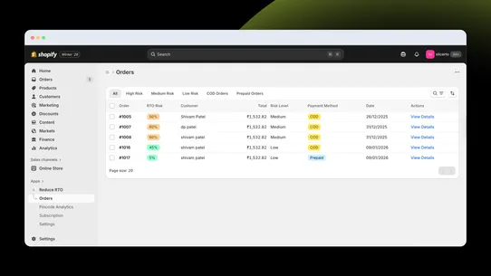 Reduce RTO screenshot