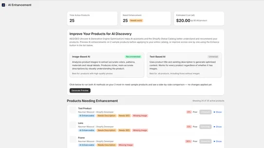 GEO, AEO &amp; UCP — AI Optimizer screenshot