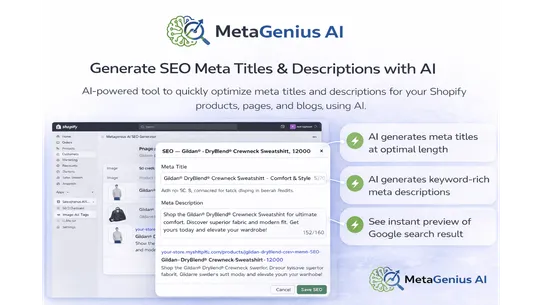 MetaGenius AI ‑ SEO Meta Tags screenshot