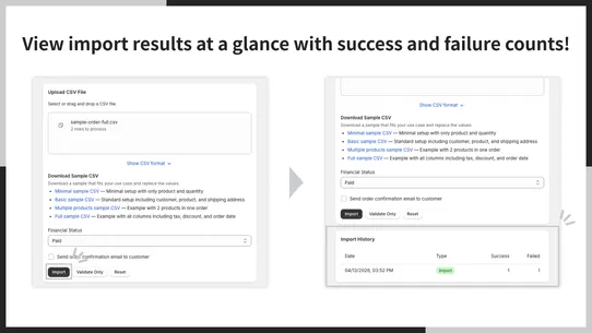 UR: CSV Order Creator &amp; Upload screenshot