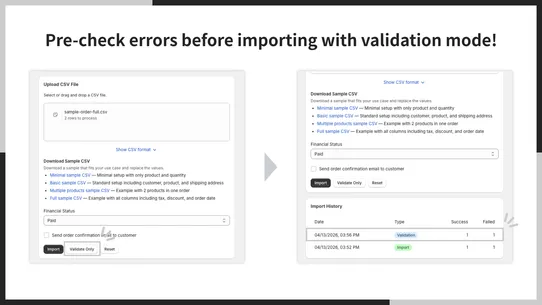 UR: CSV Order Creator &amp; Upload screenshot