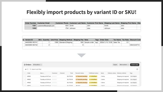 UR: CSV Order Creator &amp; Upload screenshot