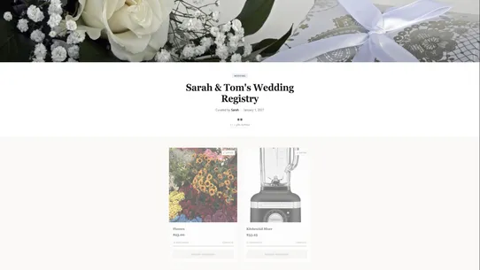 Gift Registry screenshot