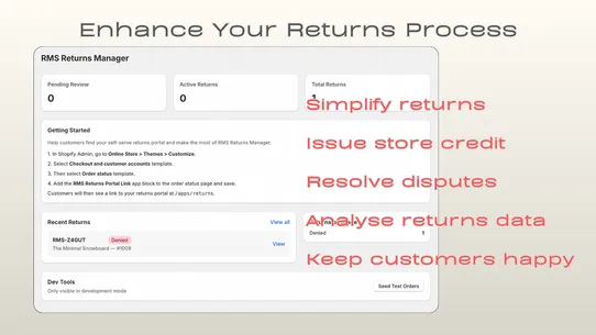 RMS Returns &amp; Credit Manager screenshot