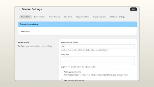 RMS Returns &amp; Credit Manager screenshot