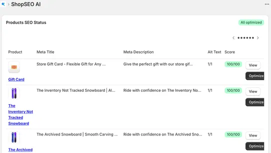 ShopSEO AI screenshot