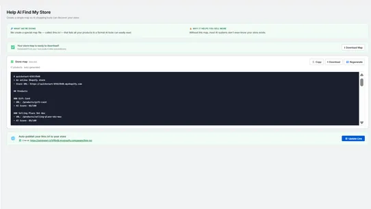 ClikBooster AI Store Optimizer screenshot