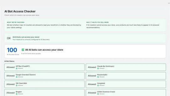 ClikBooster AI Store Optimizer screenshot