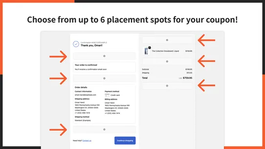 UR: Smart Post Purchase Coupon screenshot