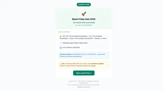 Launch Flow screenshot