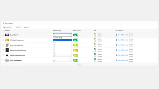 EcomEssentials: Energy Labels screenshot