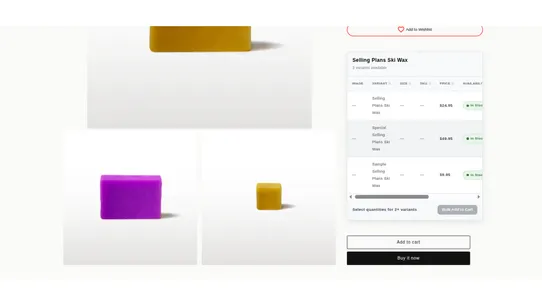 Variant Table &amp; Bulk Add screenshot