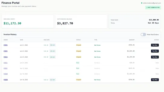 NetPro: B2B Net Terms &amp; Credit screenshot