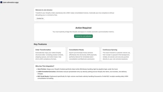 JomeInvoice app screenshot