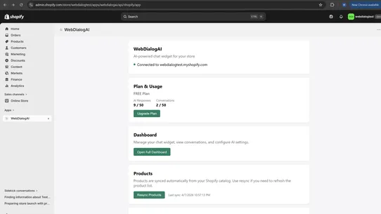 WebDialogAI screenshot