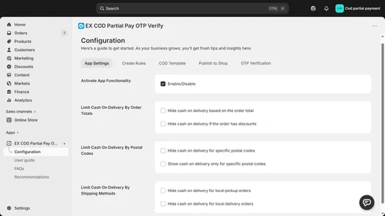 EX COD Partial Pay OTP Verify screenshot