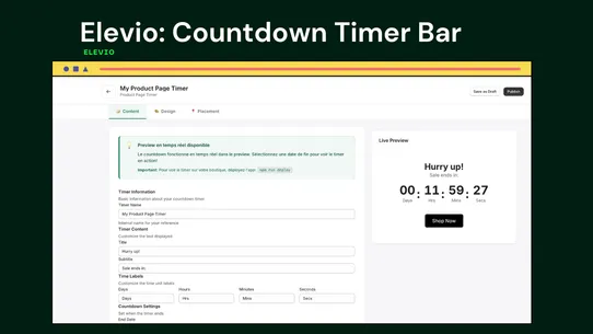Elevio: Countdown Timer Bar screenshot