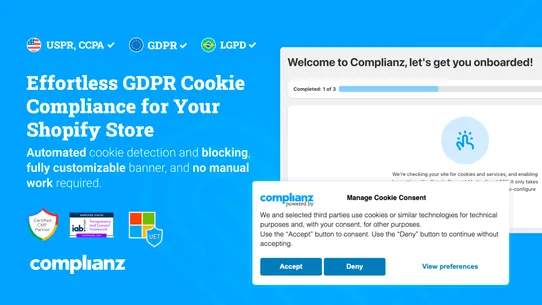 Complianz GDPR Cookie Consent screenshot