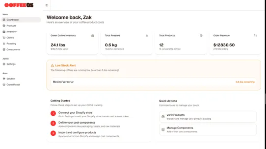 CoffeeOS screenshot