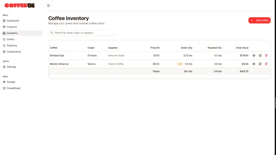 CoffeeOS screenshot