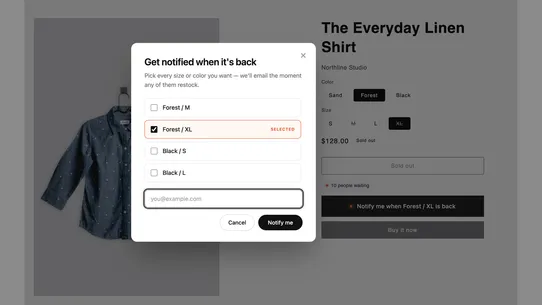 Restockd screenshot