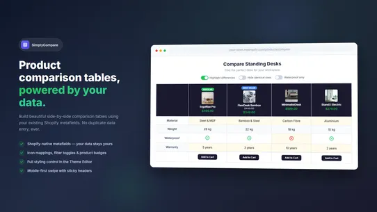 SimplyCompare screenshot