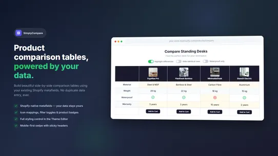 SimplyCompare screenshot