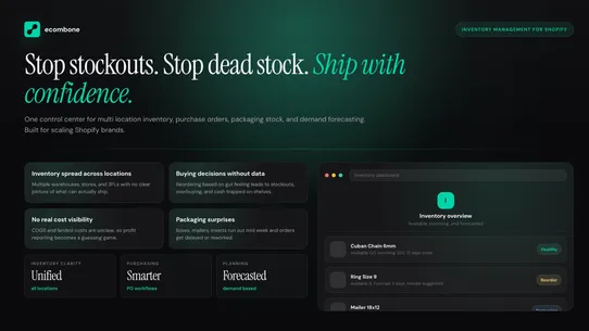 Ecombone Inventory Management screenshot