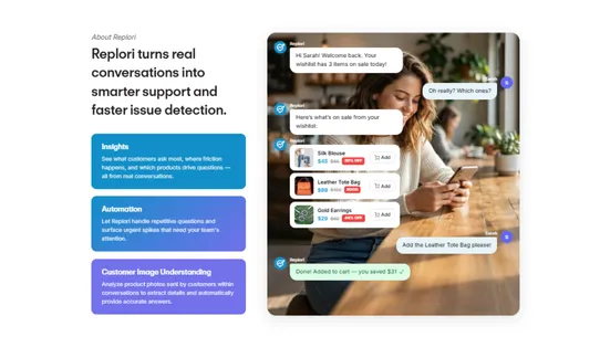 Replori: AI Customer Support screenshot