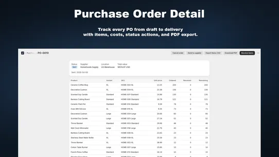 TallyUp – Forecasting &amp; POs screenshot