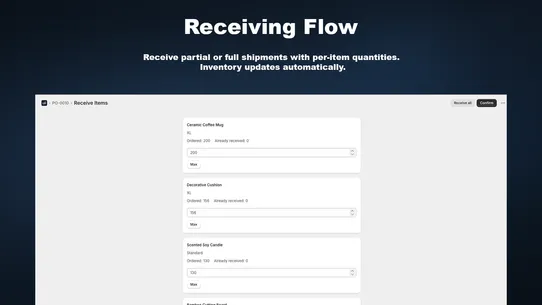 TallyUp – Forecasting &amp; POs screenshot